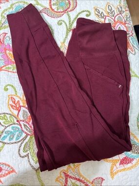Jaanuu Wine High-Waist Leggings